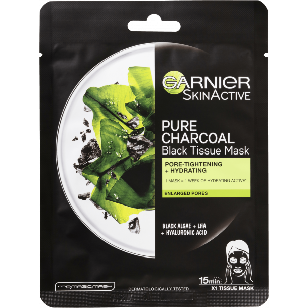 Garnier Face Pure Charcoal Black Tissue Mask 